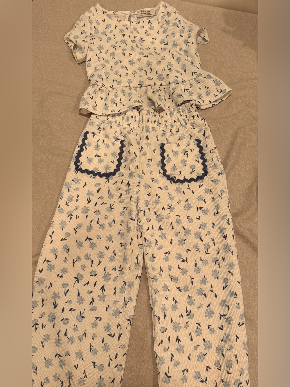 Primark Set with Blue Floral Print